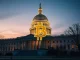 US Capitol with Bitcoin logo representing the groundbreaking Bitcoin Reserve Bill proposing 0% capital gains tax.