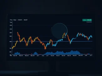 Chart showing Bitcoin price risk as it closely tracks falling tech stock prices.