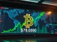 Bitcoin price surges above $78,000 on a digital trading dashboard, symbolizing a major market milestone.