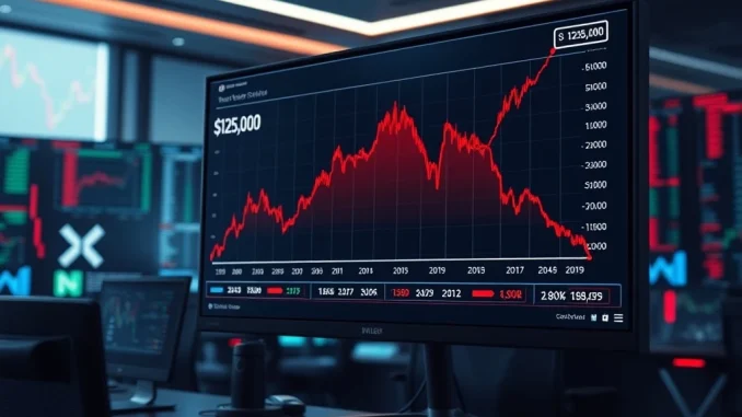 Chart showing Bitcoin price falling 53% from $126k to $60k, analyzing the silent crash.