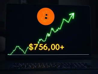 Bitcoin price chart showing BTC rising above $76,000, a key cryptocurrency market milestone.