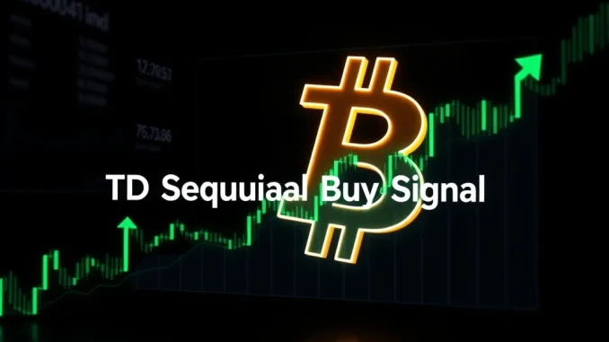 Bitcoin chart analysis showing TD Sequential buy signals indicating a potential price reversal.