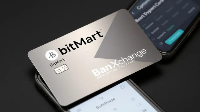 The new BitMart U Card for seamless cryptocurrency payments, developed in partnership with BanXchange.