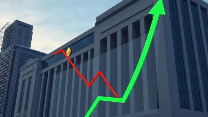 Institutional Ethereum accumulation by Bitmine during cryptocurrency market decline, showing strategic buying.