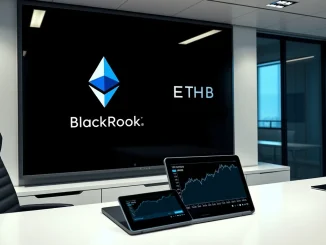 BlackRock's new ETHB Ethereum staking ETF analysis showing fund structure and rewards.