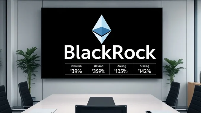 Analysis of BlackRock's updated Ethereum ETF filing and staking reward strategy for investors.