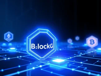 Conceptual illustration of the high-speed BlockDAG network compared to Ethereum and Dogecoin blockchain nodes.