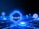 Conceptual illustration of the high-speed BlockDAG network compared to Ethereum and Dogecoin blockchain nodes.