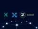 Analysis of BlockDAG, XRP, Zcash, and Solana crypto assets showing network connections on dark background.
