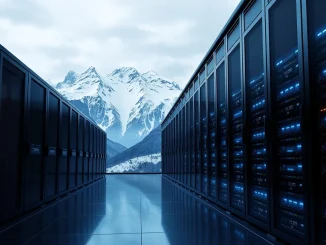 Inside the Blockfort Swiss Digital Art Fortress, a secure institutional NFT storage facility for Tezos and Etherlink assets.