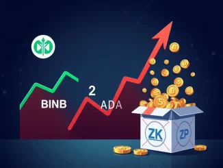Cryptocurrency market analysis showing BNB trading surge, ADA technical weakness, and ZKP giveaway strategy
