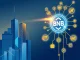 Illustration of institutional capital flowing into BNB Chain real-world assets (RWA) driving massive growth.