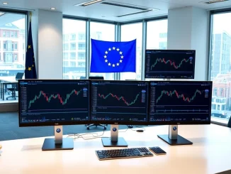 Bybit EU office scene highlighting the launch of new USDC and EURC stablecoin reward programs for European users.