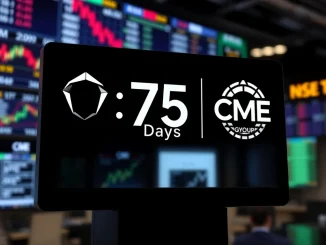 Countdown clock for Cardano ETF approval following CME futures launch with ADA and CME logos