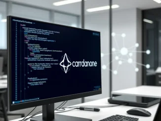 Developer screen showing Cardano's Rosetta Java v2.0.0 code for blockchain infrastructure upgrade.