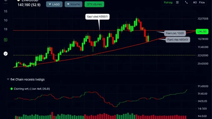 Chainlink LINK price chart analysis showing critical demand zone and market structure patterns