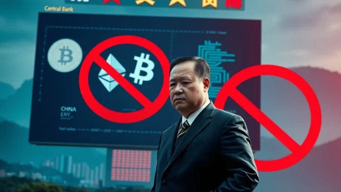 China's central bank enforces a strict nationwide cryptocurrency and stablecoin ban in 2025.