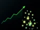 Chart and network graphic representing CLANKER's 18% price surge and rising active addresses.