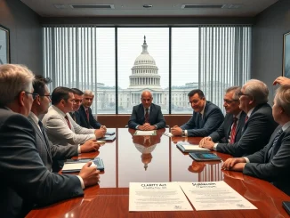 Crypto firms and lawmakers negotiate CLARITY Act stablecoin compromises to break regulatory deadlock.