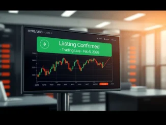 Coinbase exchange interface confirming HYPE token spot trading for Hyperliquid derivatives platform.