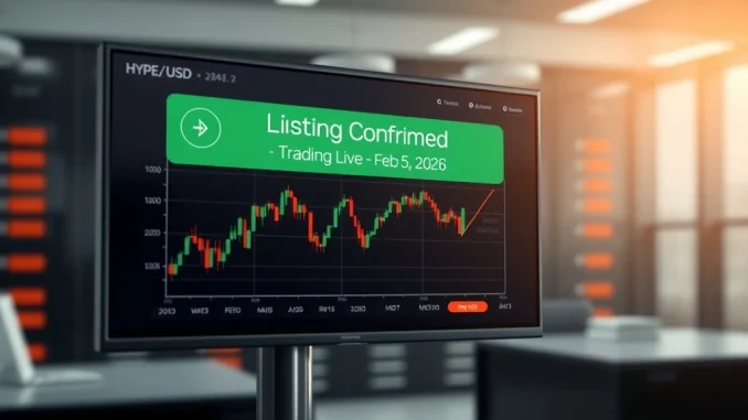 Coinbase exchange interface confirming HYPE token spot trading for Hyperliquid derivatives platform.