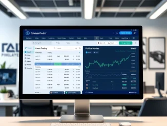 Coinbase Predict platform interface for regulated event-based trading in the United States.