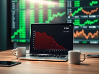 Analysis of Coinbase Q4 loss showing $667M deficit contrasted with rising trading volume and market share charts.