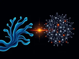 Visualization of the Coral Finance and Orbofi collaboration merging DeFi networks with AI technology.