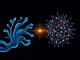 Visualization of the Coral Finance and Orbofi collaboration merging DeFi networks with AI technology.
