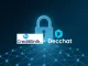 Creditlink and Dechat partnership merges logos into a secure lock over a decentralized Web3 messaging network.