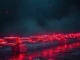 Digital visualization of a CrossCurve protocol cross-chain bridge security breach and exploit.