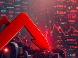 Graphic illustrating the surge in crypto liquidations and margin calls across major exchanges.