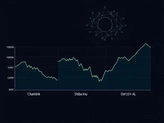 Crypto market analysis showing Chainlink and Shiba Inu declines versus DeepSnitch AI gains in today's cryptocurrency rotation