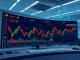 Cryptocurrency market dashboard showing BNB, Avalanche, and AI token price movements with blockchain and AI elements
