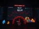 Digital dashboard showing crypto market cap crash and Extreme Fear index as Bitcoin and Ethereum decline.