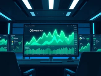 Professional analysis of today's crypto market news featuring DeepSnitch AI and Deel partnership data.