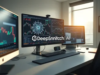 Crypto market news today analysis of DeepSnitch AI as a portfolio hedge tool on a professional trading desk.