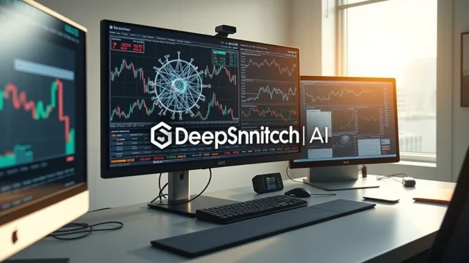Crypto market news today analysis of DeepSnitch AI as a portfolio hedge tool on a professional trading desk.