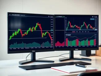 A chart showing crypto market stability returning after a Bitcoin and Ethereum sell-off, with analysis tools in focus.