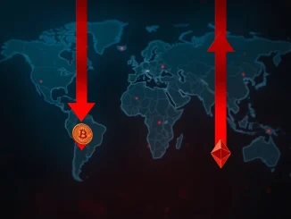 Crypto markets plunge as Bitcoin price drops amid U.S. Iran travel warning and geopolitical tensions.