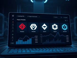 Conceptual dashboard analyzing five crypto presale coins for 2026, including DeepSnitch AI.