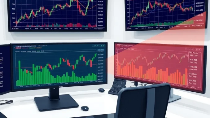 Cryptocurrency price charts showing critical support levels with smart money accumulation patterns