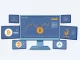 Cryptocurrency market analysis dashboard showing Bitcoin volatility and five altcoin projects for 2026.