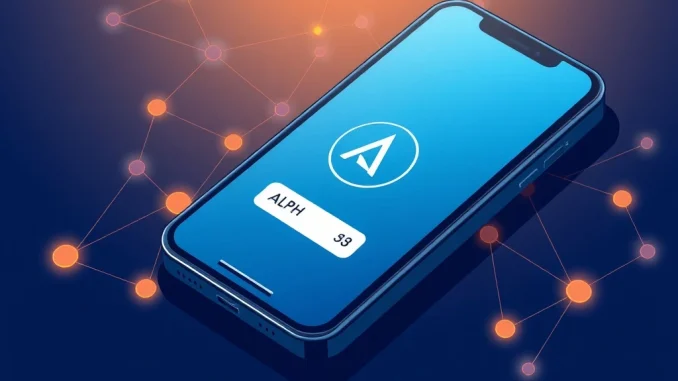 Cwallet interface displaying Alephium (ALPH) token for enhanced cross-chain accessibility and management.