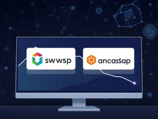 Chart showing DEX trading volume decline with Uniswap and PancakeSwap logos representing market activity.