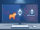 Analytical illustration comparing Dogecoin market trends with emerging AI cryptocurrency projects for 2026 predictions.