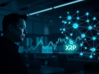 Conceptual image analyzing Elon Musk XRP Ledger speculation and its market impact.