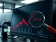 Financial chart showing the dramatic 93% crash of the ENA token price from its all-time high.
