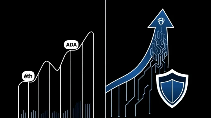 Analysis of Ethereum and Cardano price trends alongside DeepSnitch AI security funding announcement