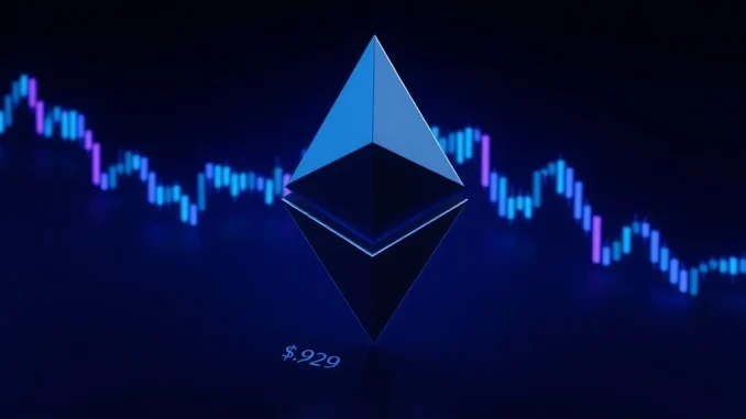 Ethereum price analysis chart highlighting the critical $1,929 support level for a potential liquidity sweep.